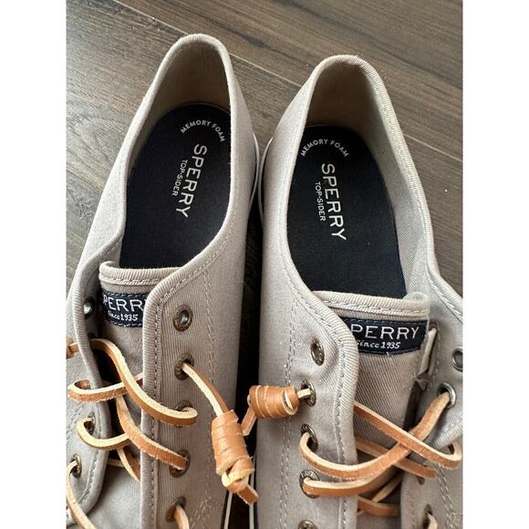 Sperry Top Sider Size 9.5M Pier View Slip On Low Top Flat Canvas Sneaker Gray - Picture 7 of 12